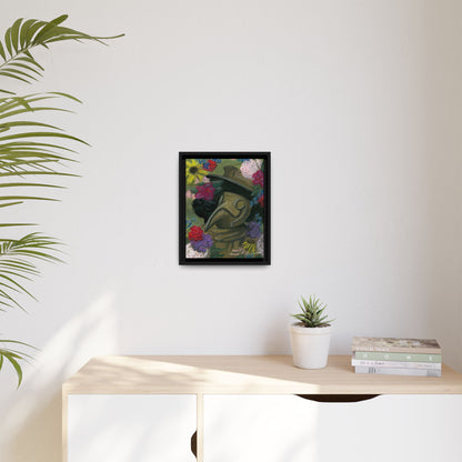 Plague Doctor and Raven Framed Wall Art