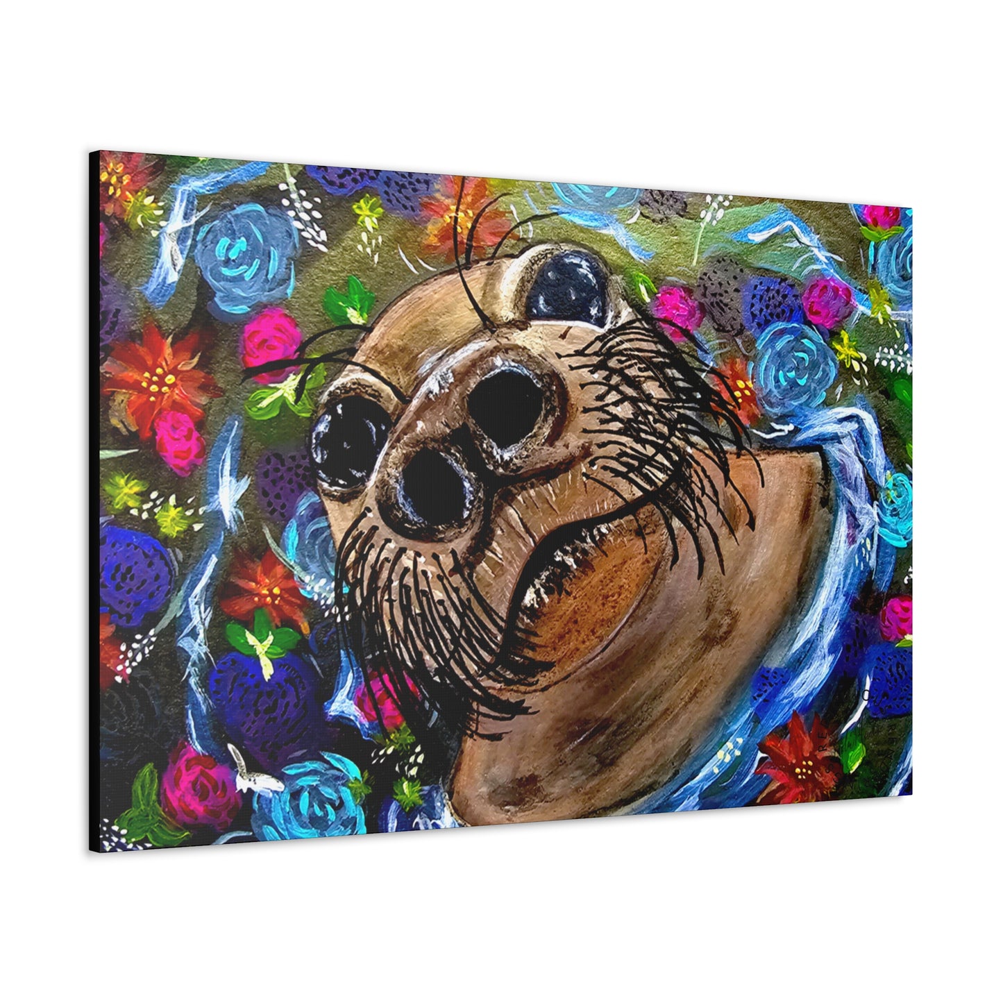 Flower Seal Canvas Gallery Wraps