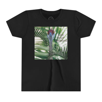 Youth Tee — 'Just That Person' Tropical Bird Graphic