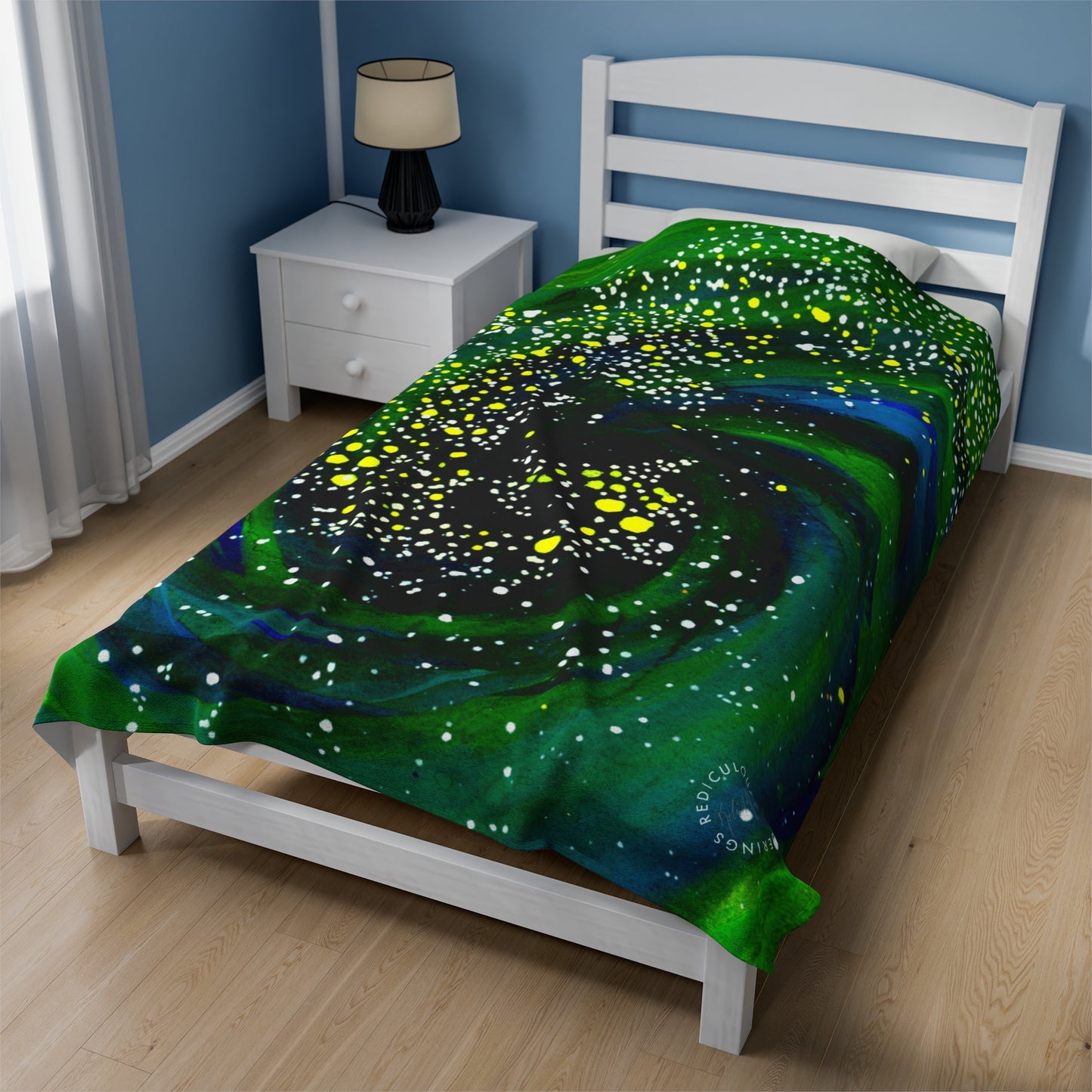 Spiral Galaxy Velveteen Plush Blanket