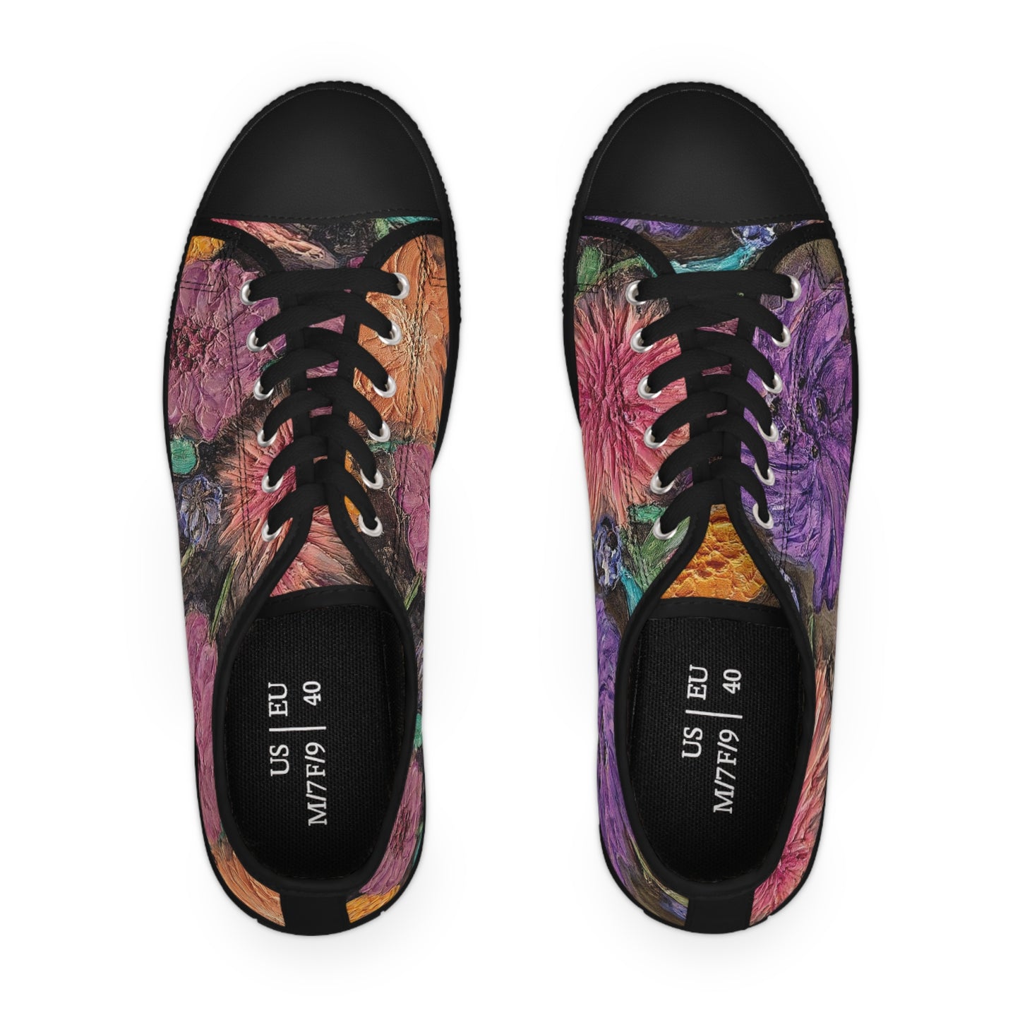 Flower Unisex Low-Top Sneakers Closed Toe Casual Walking Fashion Shoes