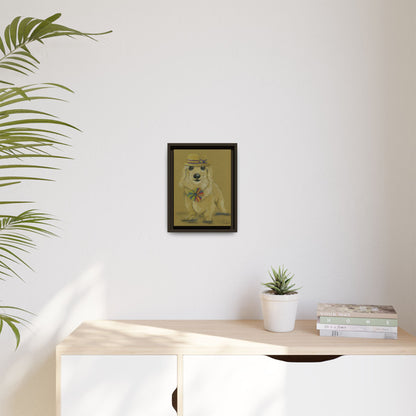Weiner Dog in Hat Framed Wall Art