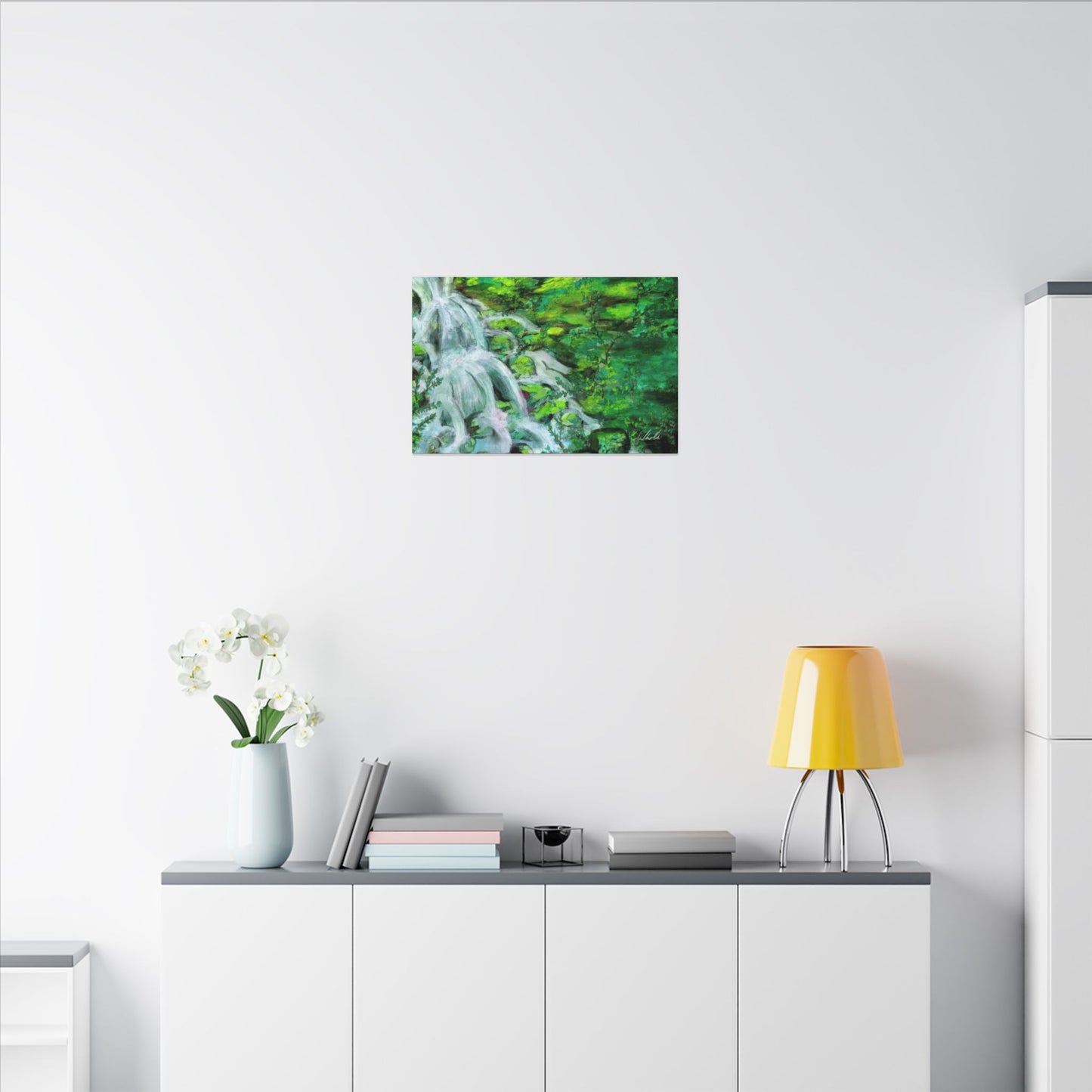 Mossy Waterfall Canvas Gallery Wrap