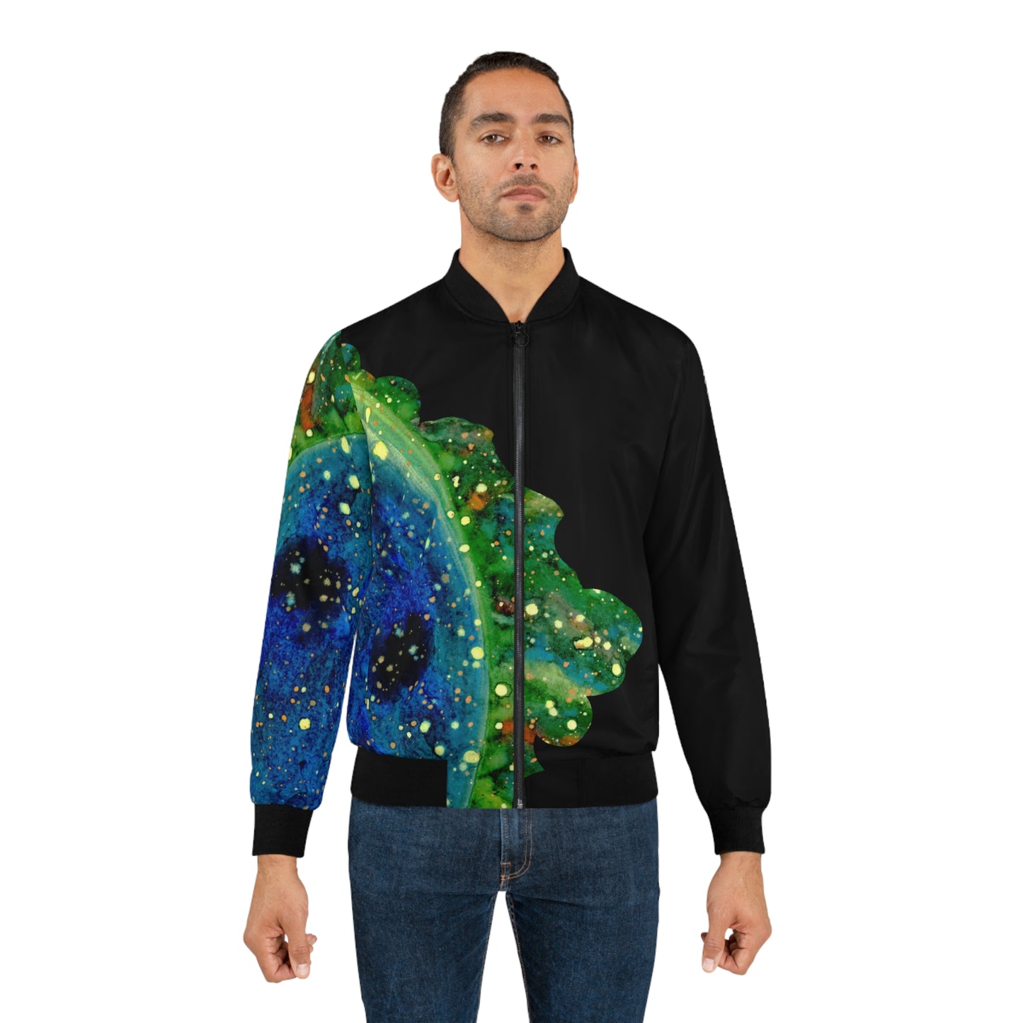 Blue Planet Galaxy Men's Bomber Jacket (AOP)