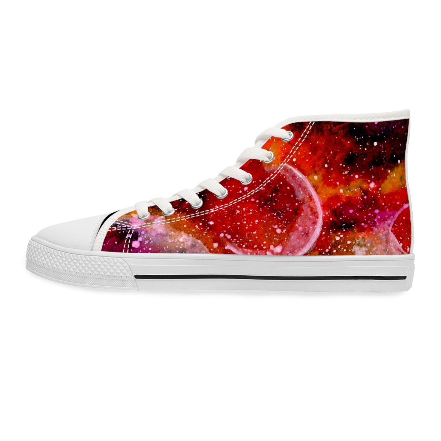 Orange Moons Galaxy Unisex Classic High Top Sneakers