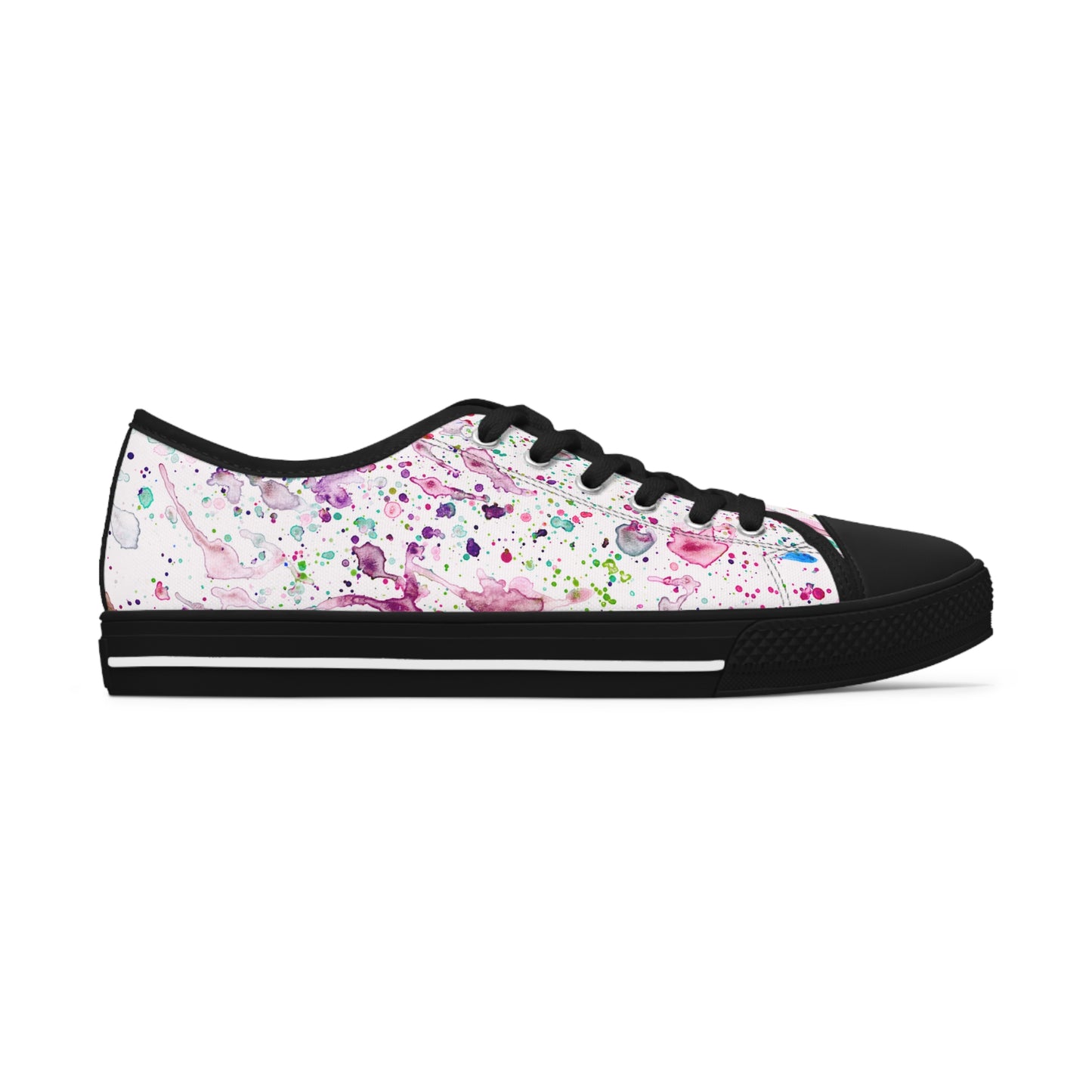 White Splashes Unisex Classic Low Top Sneakers