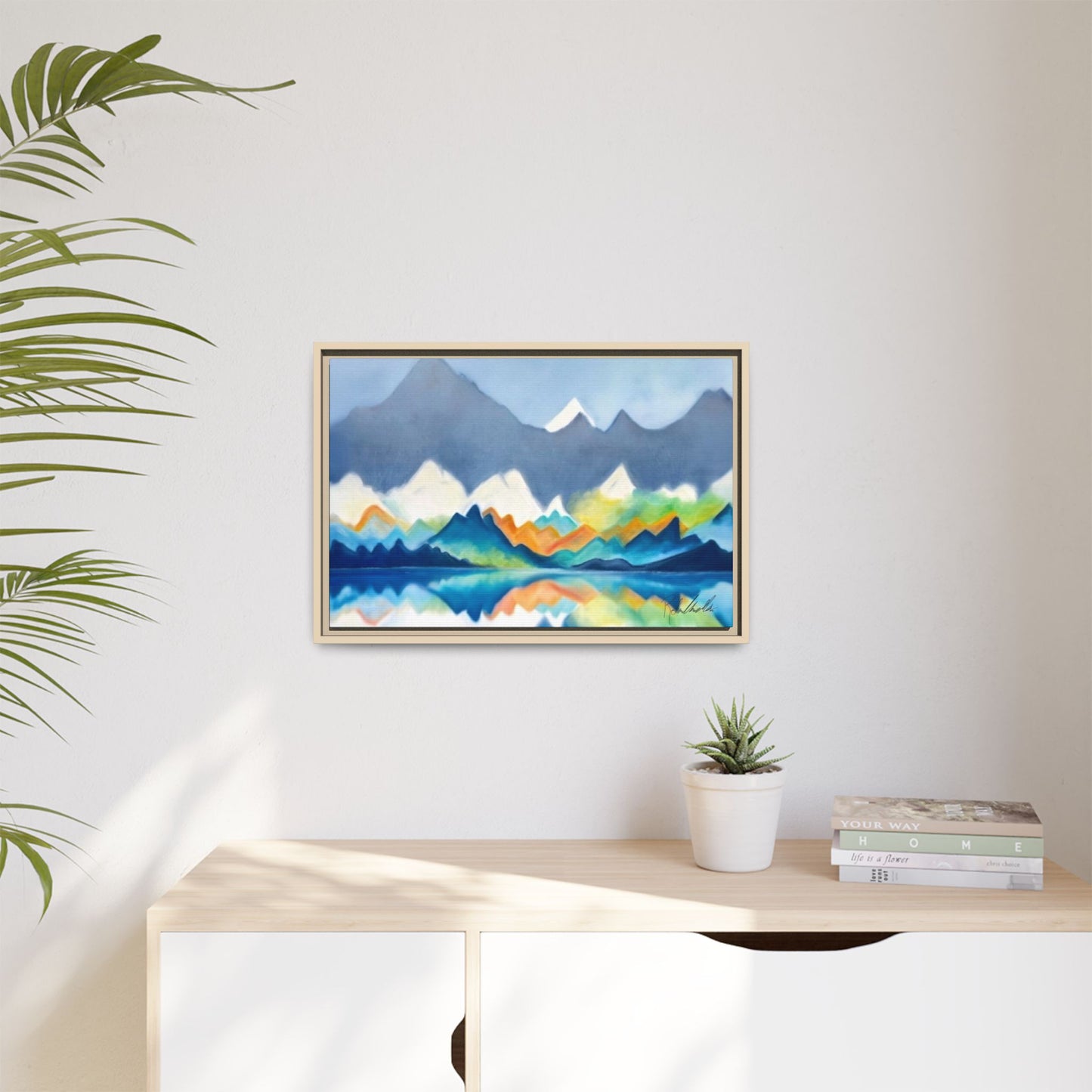 Blue and Gray Smokey Mountains Framed Wall Art