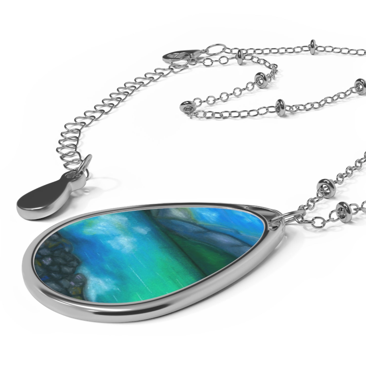 Mountain Lake Oval Necklace