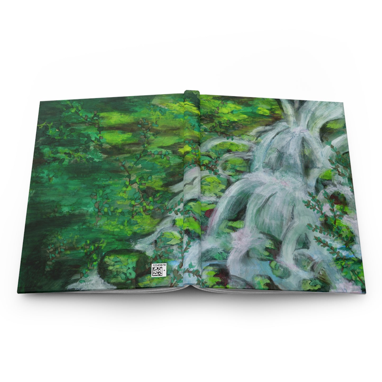 Waterfall Hardcover Journal Matte 150 Pages, Printed Cover