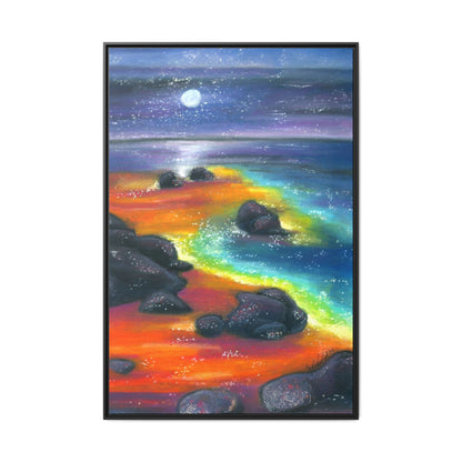 Beach at Night Frame Wall Art