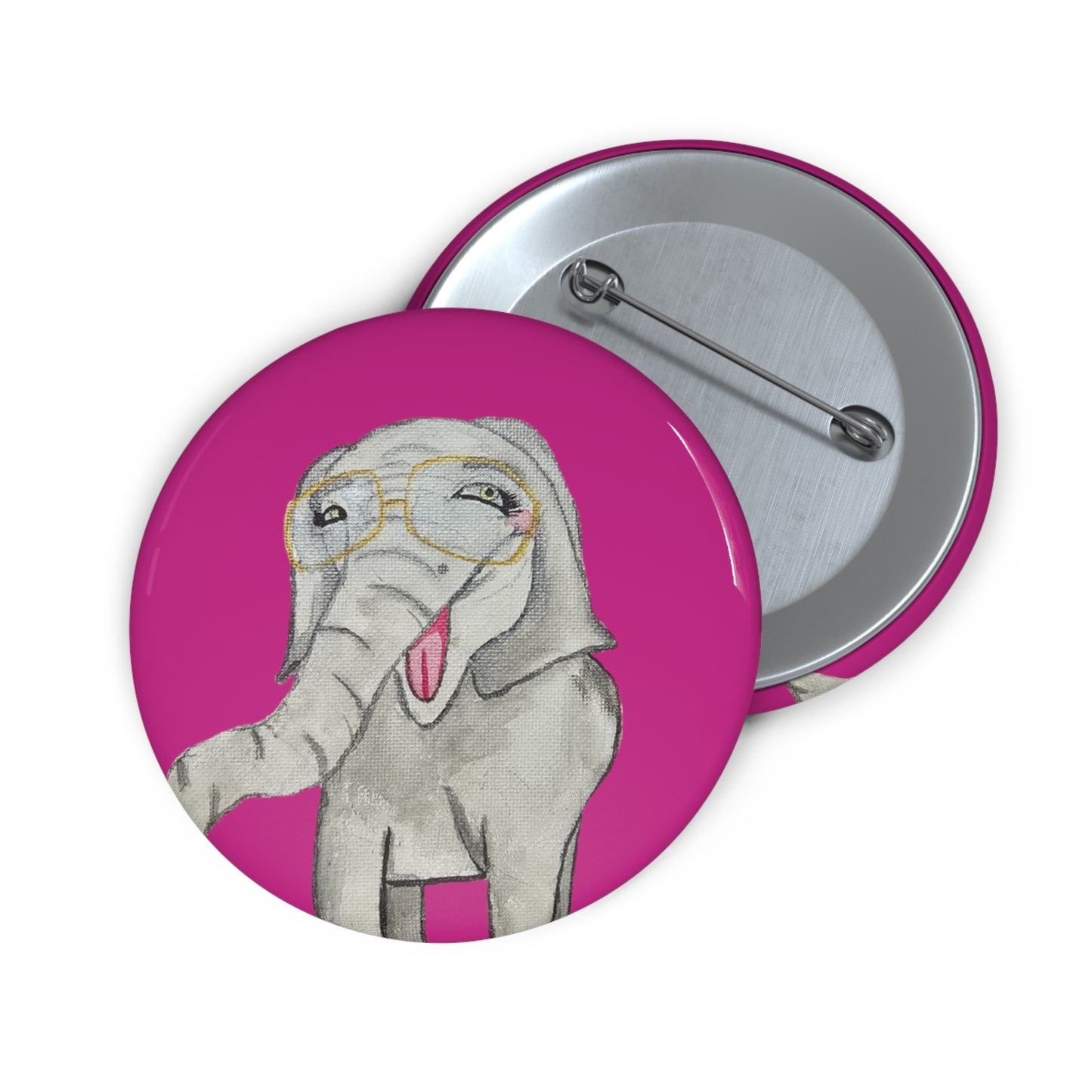 Selfie Elephant Pin Buttons