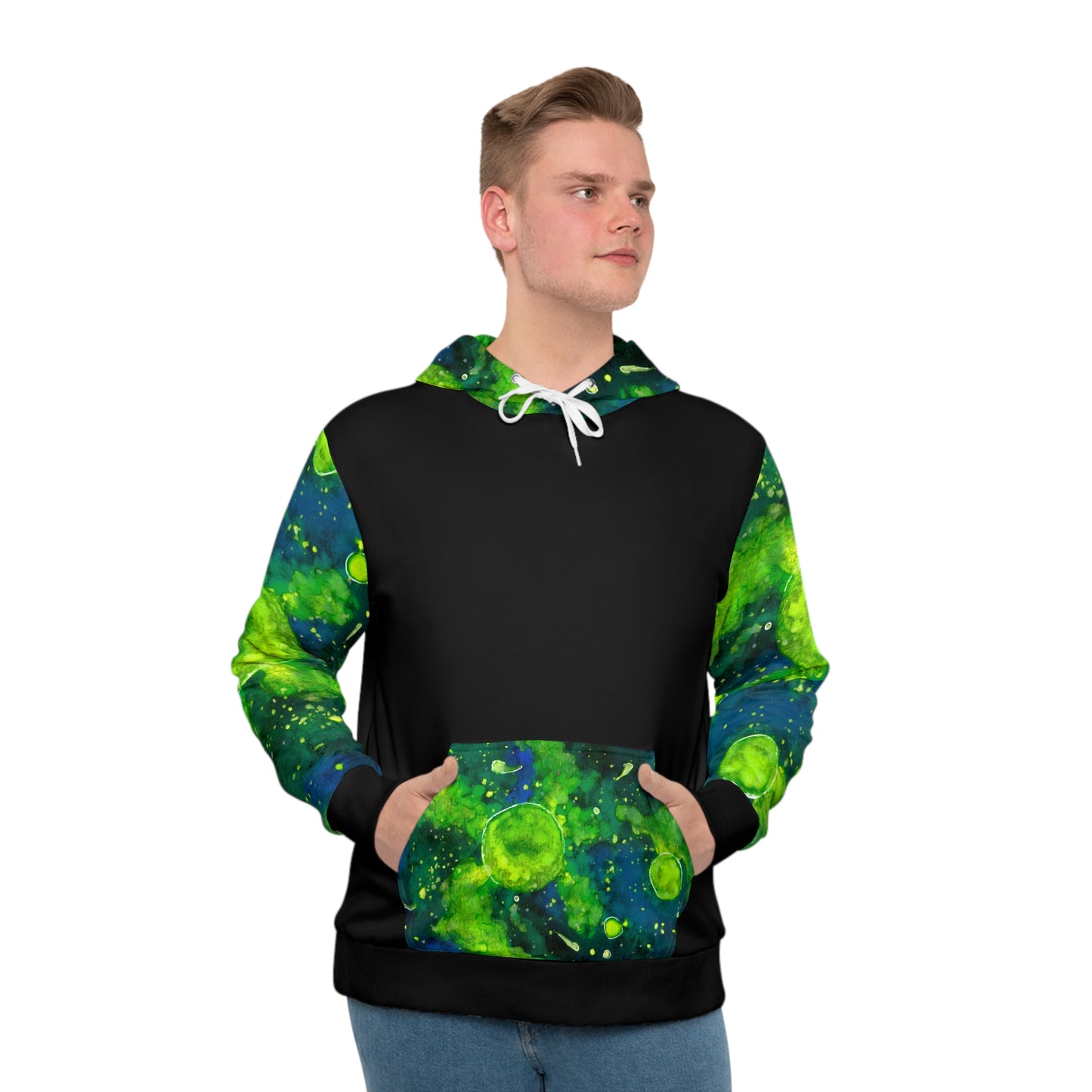 Green Galaxy Unisex Fashion Hoodie (AOP)