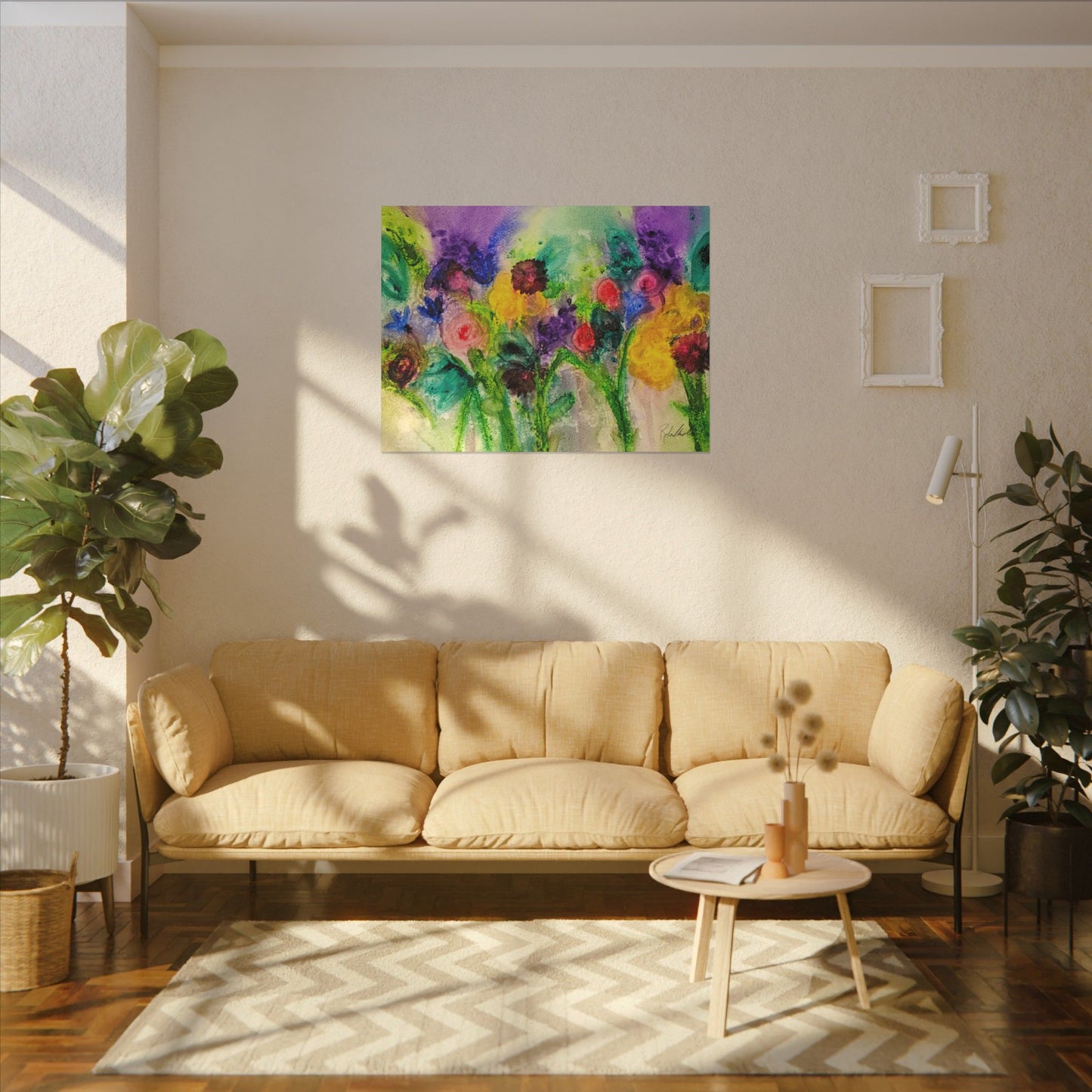 Abstract Flowers Canvas Gallery Wrap