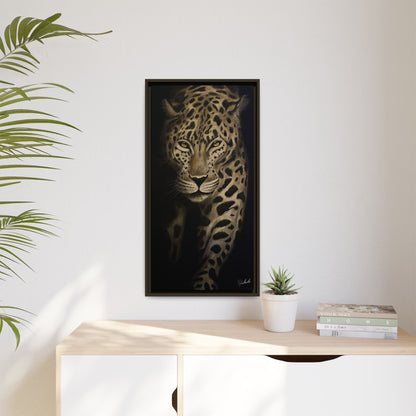 Leopard at Night Framed Wall Art