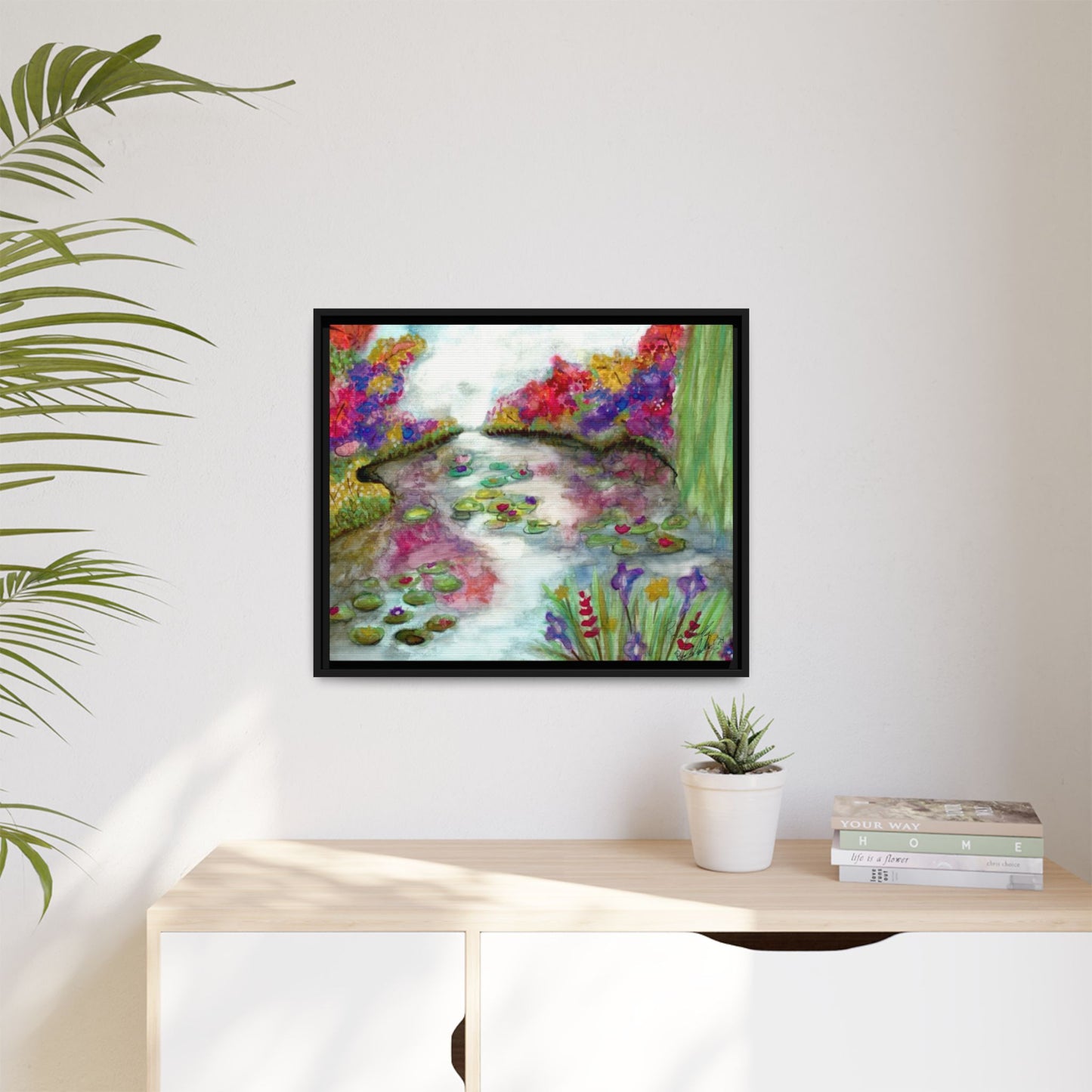 Floral Summer Pond Framed Wall Art