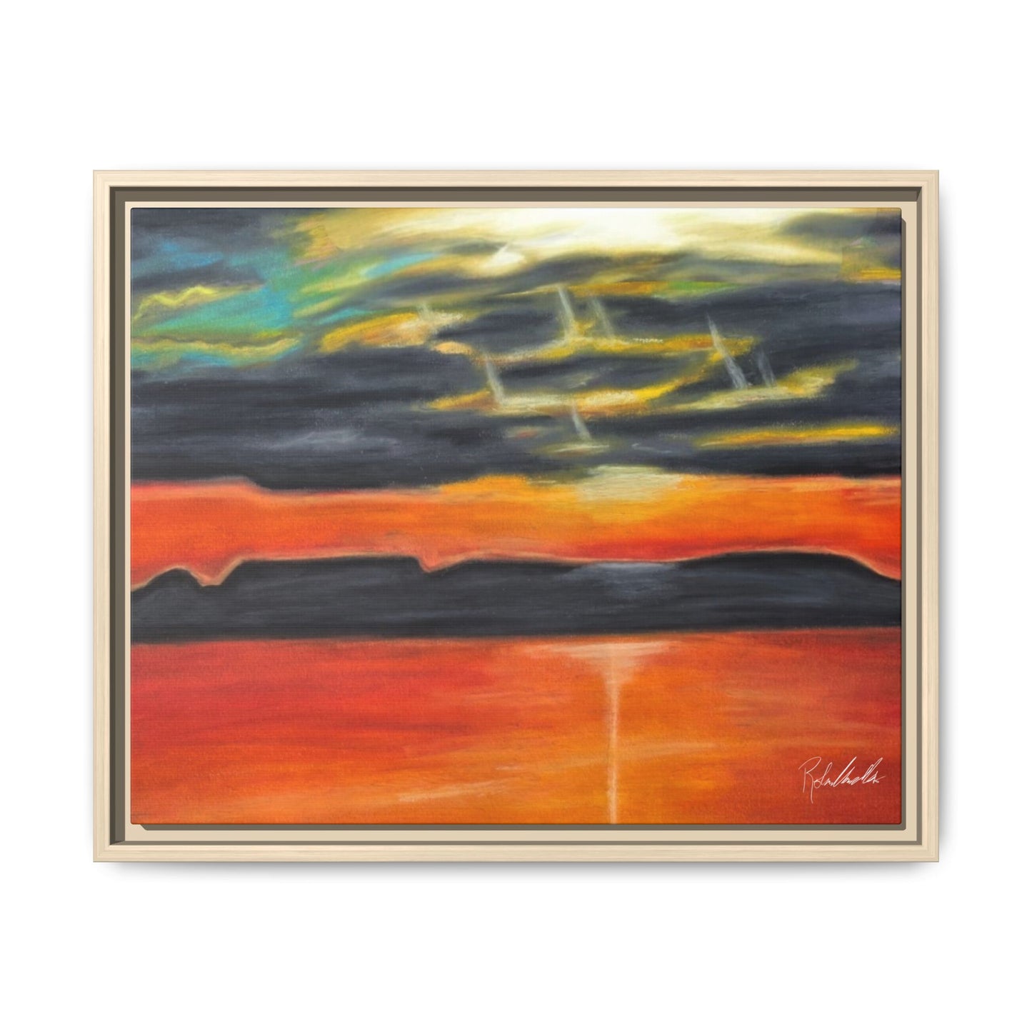 Sleeping Giant at Sunset Framed Wall Art