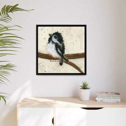 Black Finch Bird Framed Wall Art