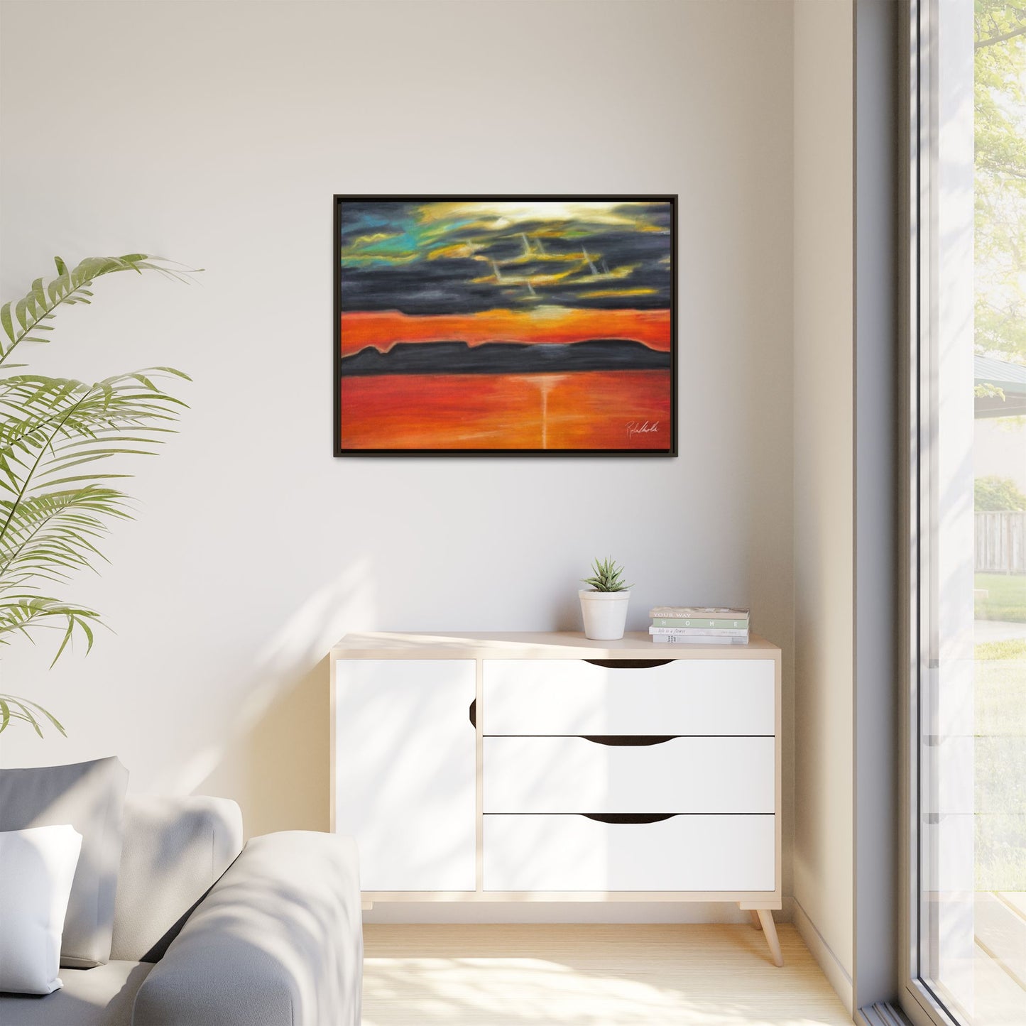 Sleeping Giant at Sunset Framed Wall Art