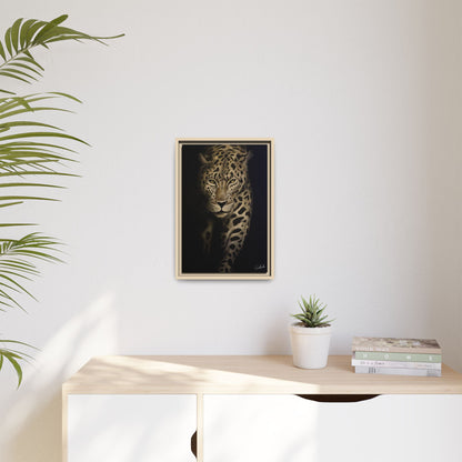 Leopard at Night Framed Wall Art