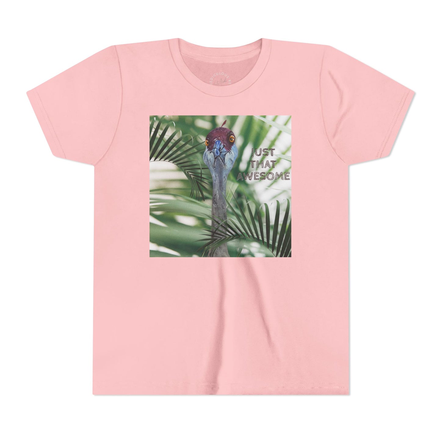 Youth Tee — 'Just That Person' Tropical Bird Graphic