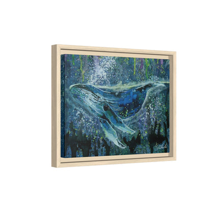 Watercolor Whale Framed Wall Art