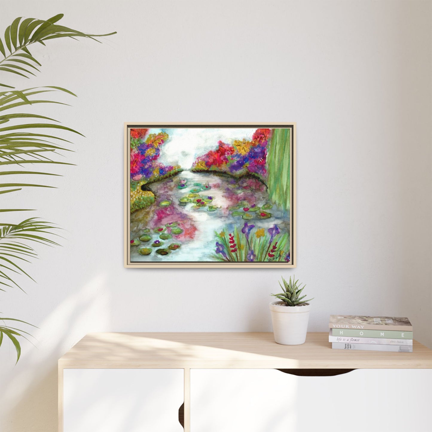 Floral Summer Pond Framed Wall Art
