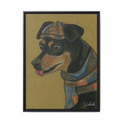 Small Chihuahua Dog in Hat Framed Wall Art