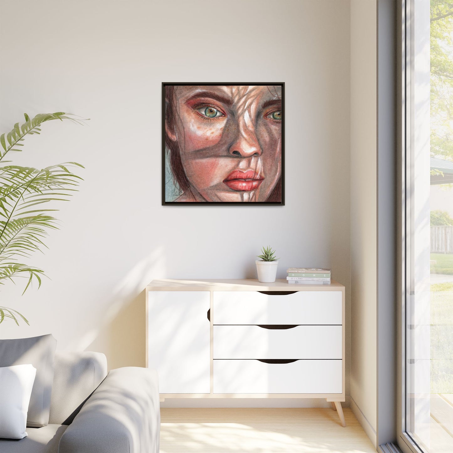 Woman In the Shadows Framed Wall Art