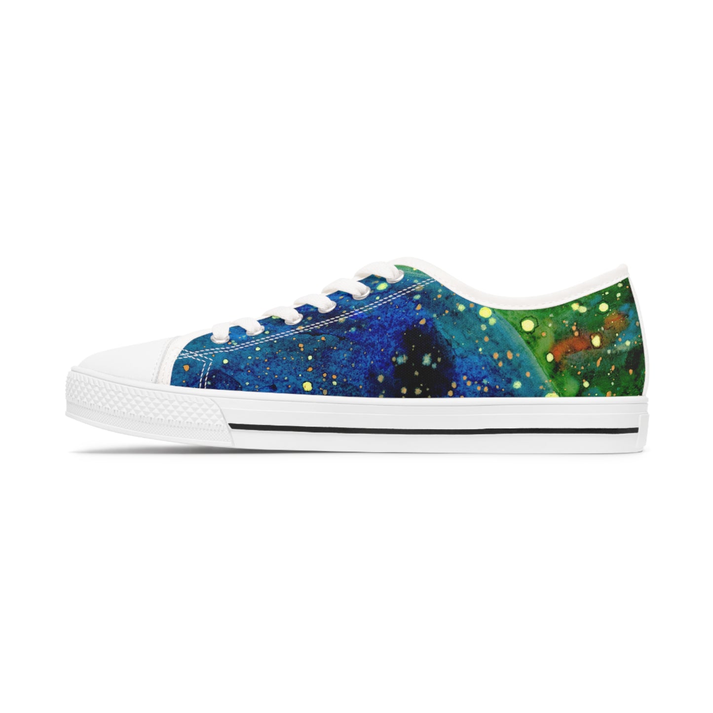 Blue Planet Galaxy Unisex Classic Low Top Sneakers Closed Toe Casual Walking Fashion Shoes