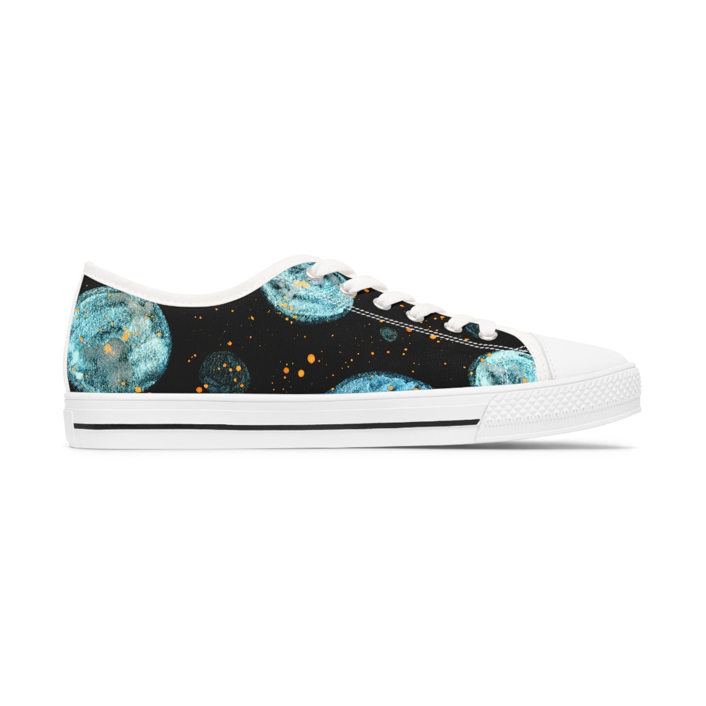 Little Blue Planets Galaxy Unisex Classic Low Top Sneakers Closed Toe Casual Walking Fashion Shoes