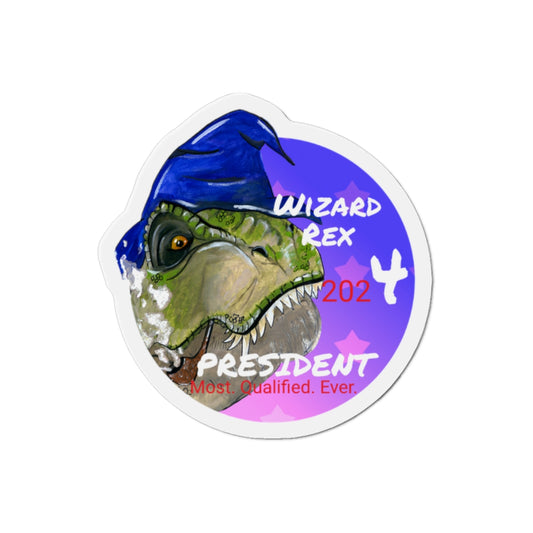 Wizard Rex 4 President Die-Cut Magnets