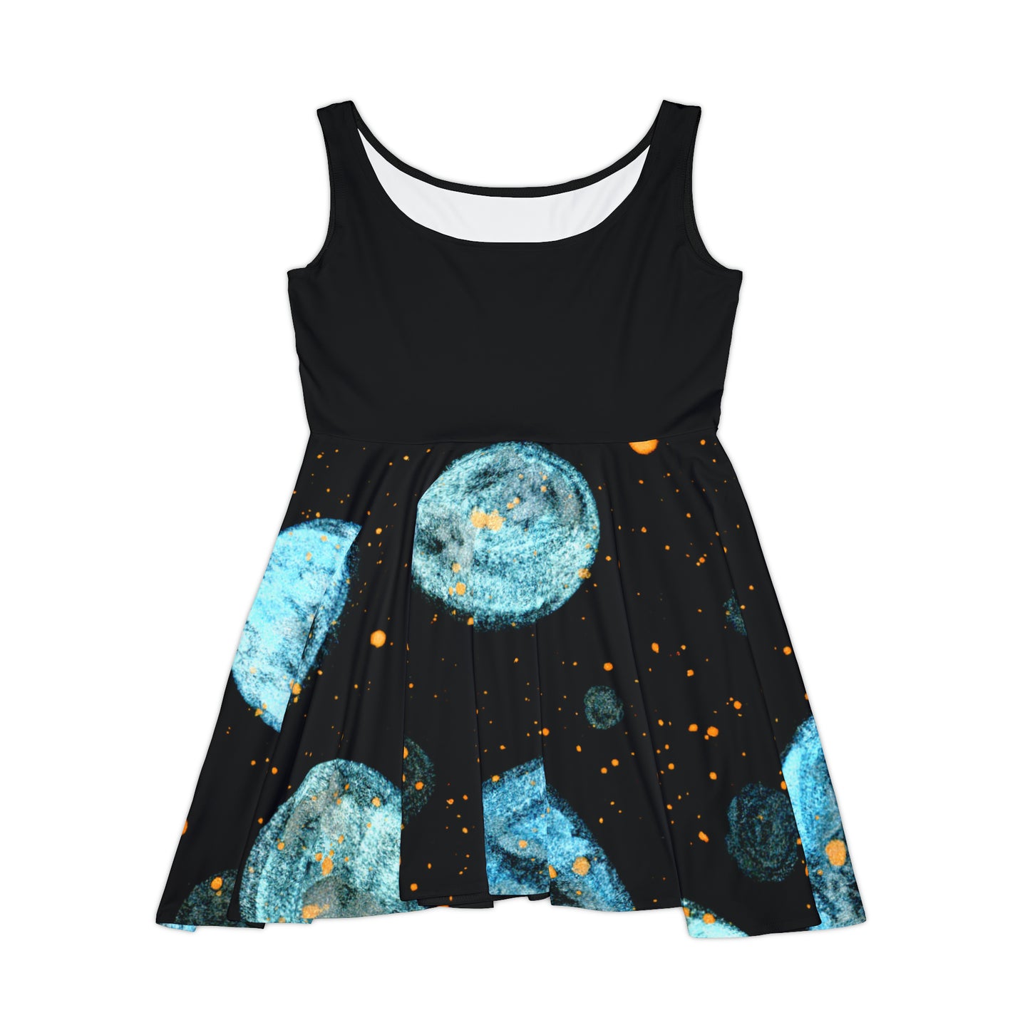 Little Blue Planets Galaxy Women's Skater Dress (AOP)