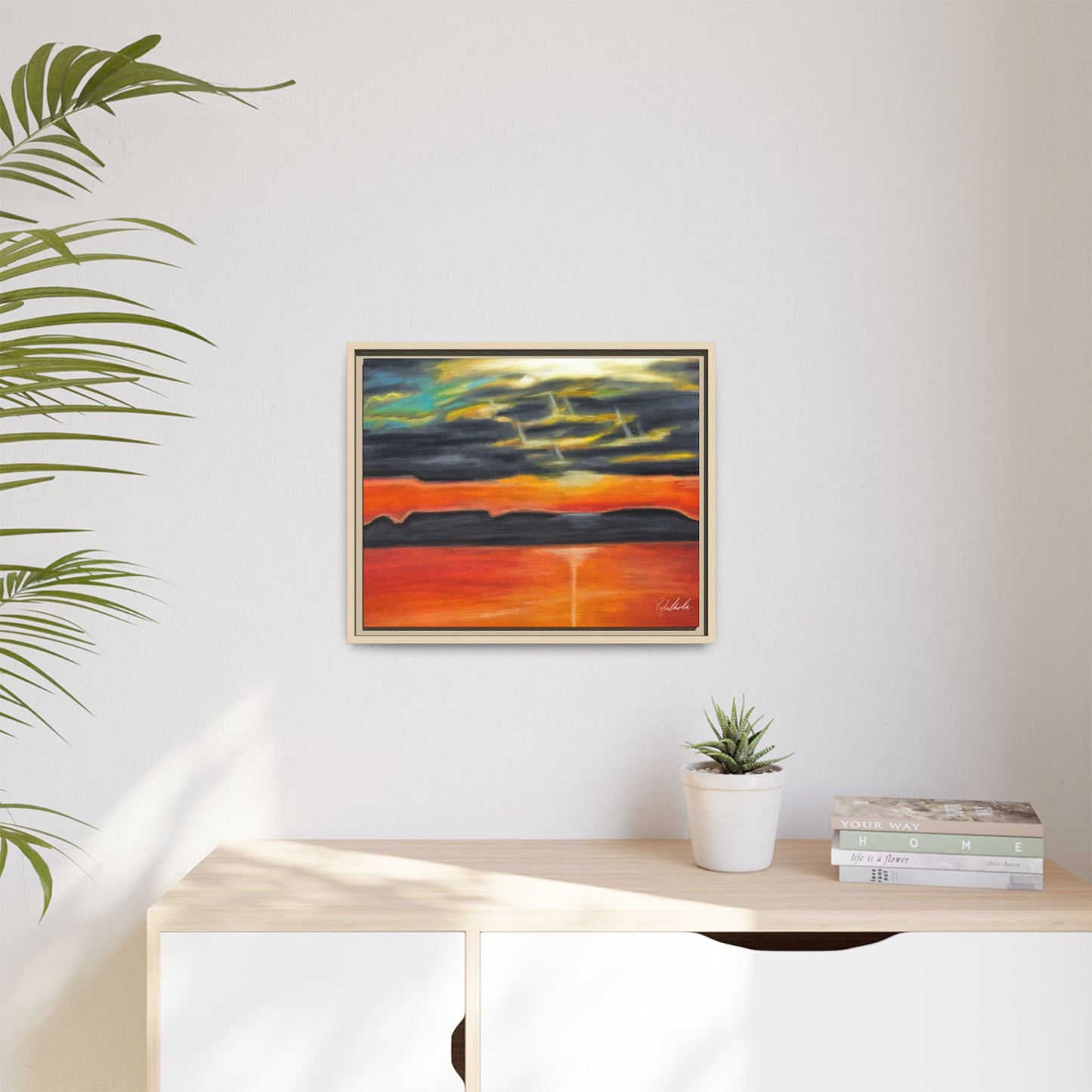 Sleeping Giant at Sunset Framed Wall Art