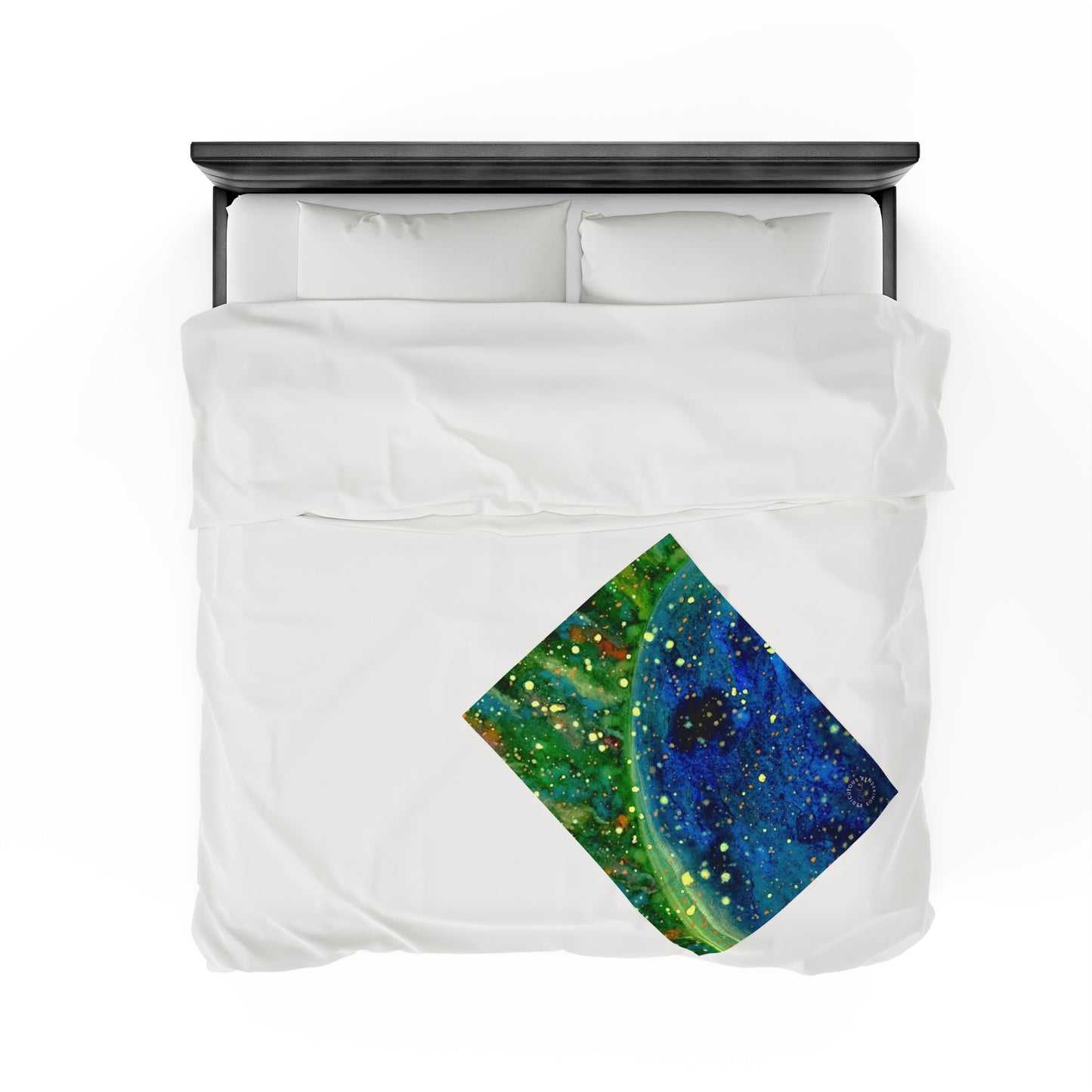 Blue Planet Galaxy Velveteen Plush Blanket