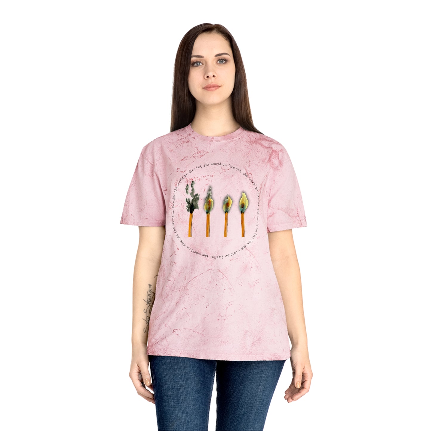 Light the world on fire Unisex Color Blast T-Shirt