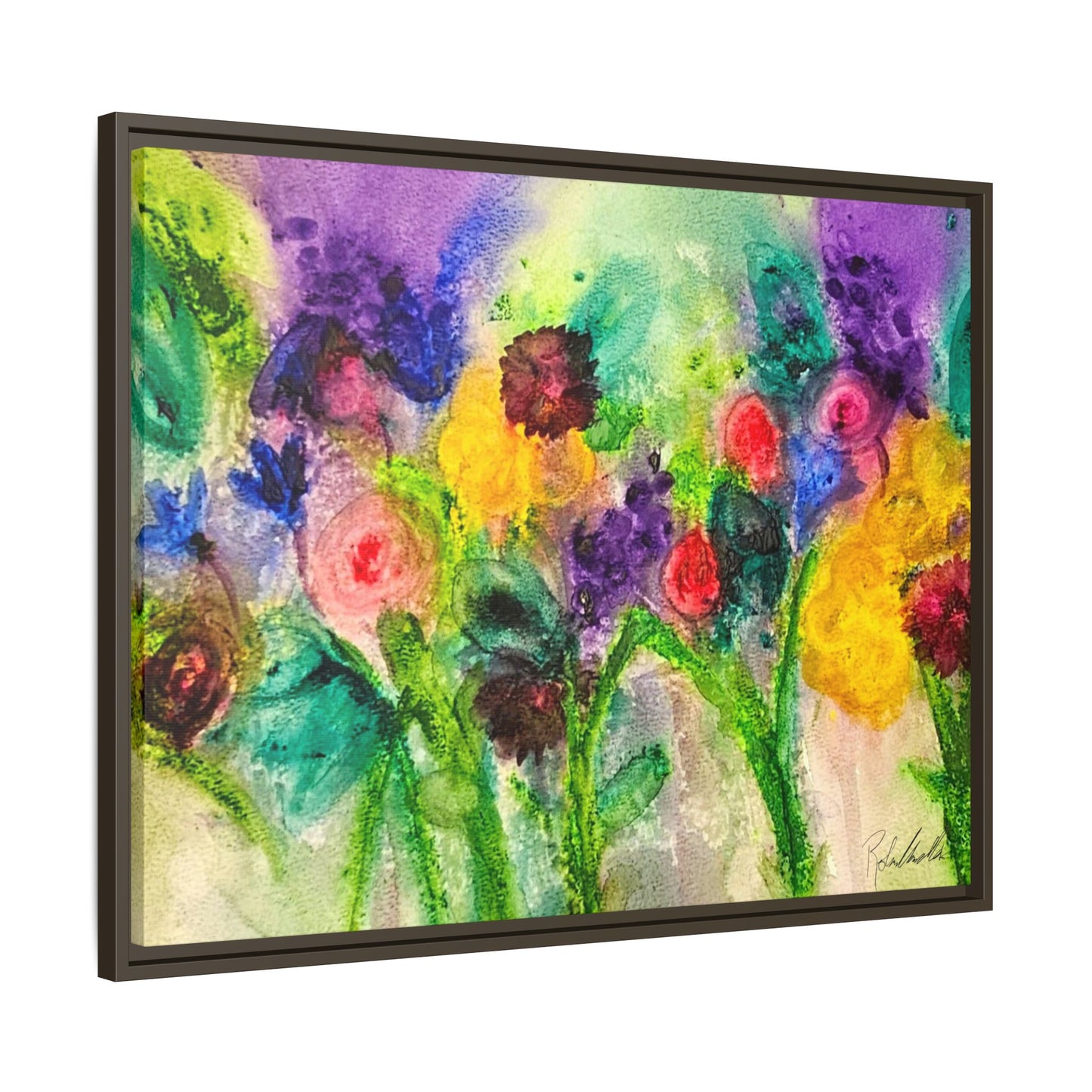 Abstract Flowers Framed Wall Art