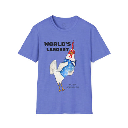 World's Largest Chicken T-Shirt — Funny Patriotic Rooster Tee