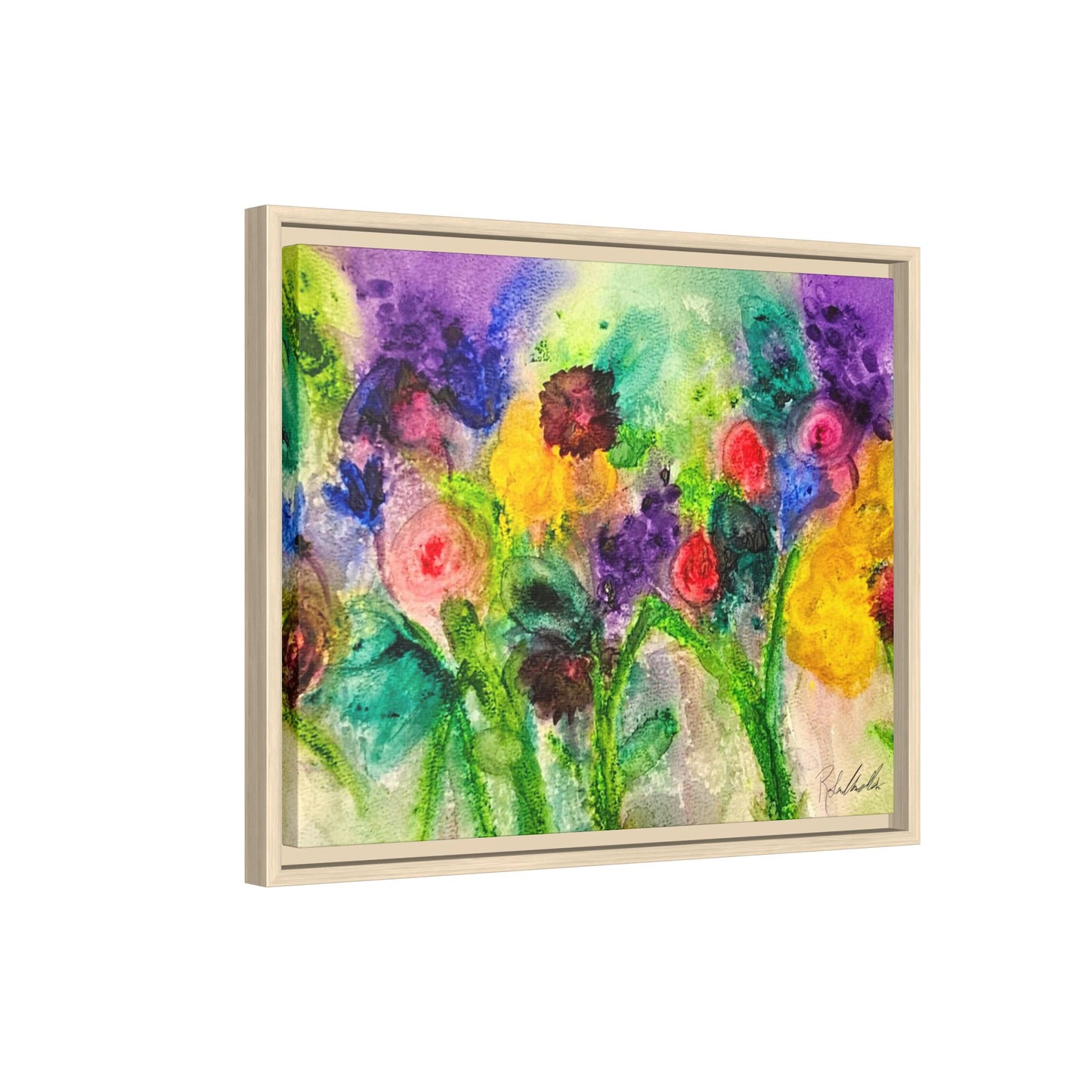 Abstract Flowers Framed Wall Art