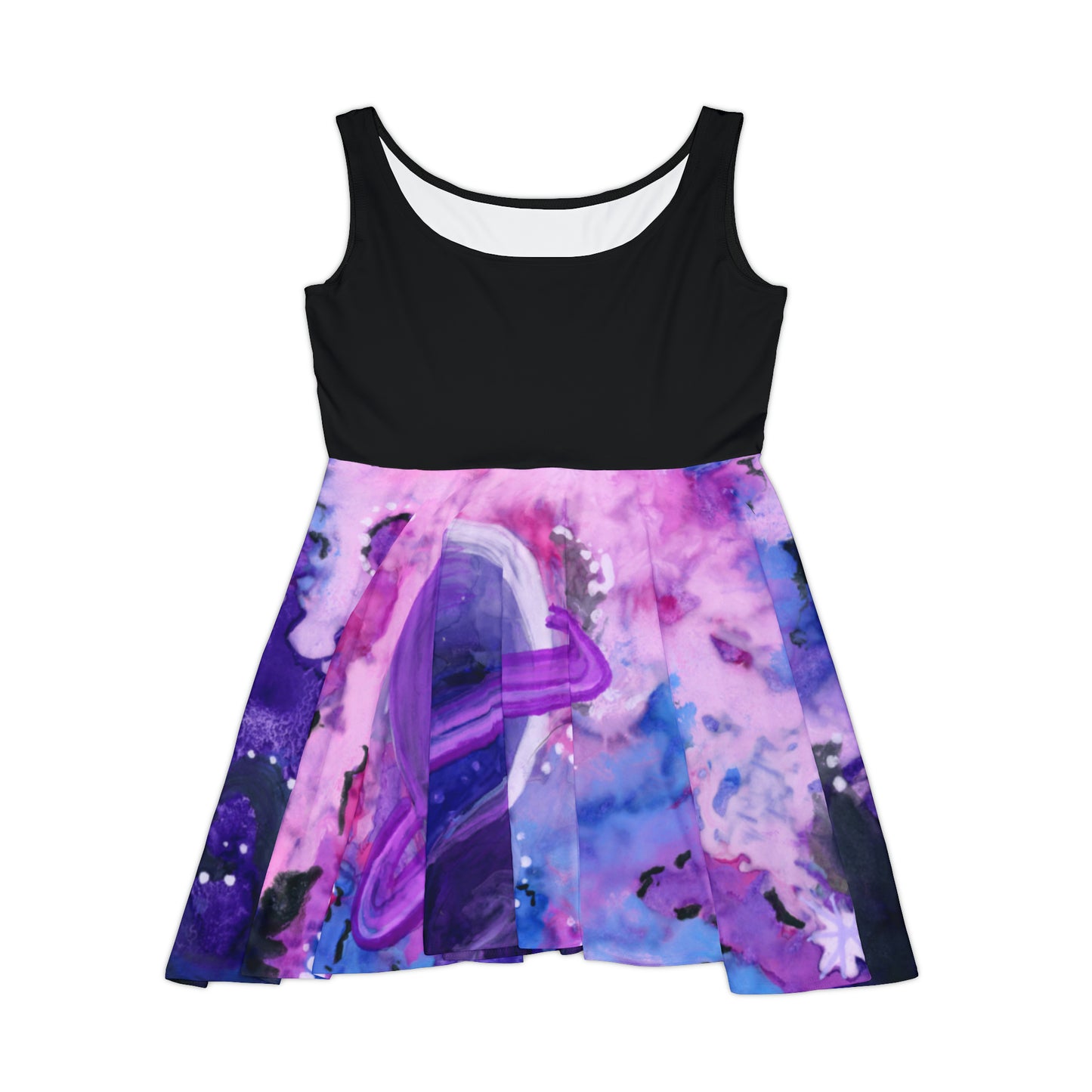 Purple Galaxy Women's Skater Dress (AOP)