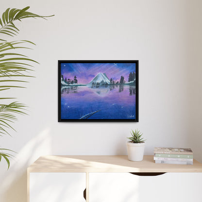 Purple Sky Over Lone Mountain Framed Wall Art