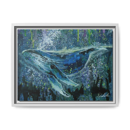 Watercolor Whale Framed Wall Art