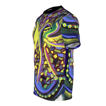 Octopus Abstract Art T-Shirt — Vibrant All-Over Print Tee