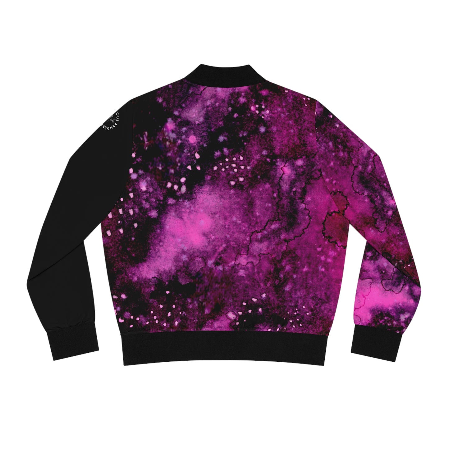 Rose Colored Galaxy Womens Bomber Jacket (AOP)