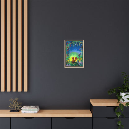 Fox Under Flowers Framed Wall Art