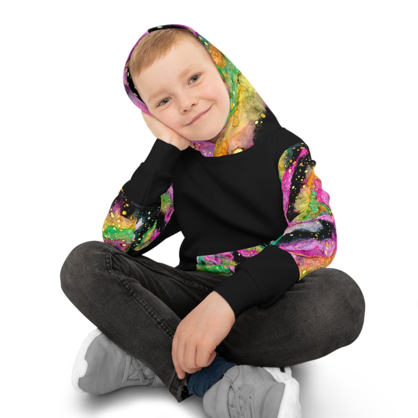 Neon Galaxy Children's Hoodie (AOP)