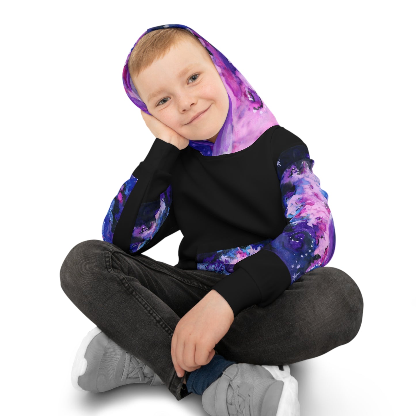 Purple Galaxy Children's Hoodie (AOP)