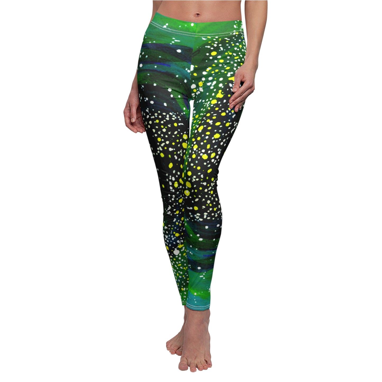 Spiral Galaxy Women's Cut & Sew Casual Leggings (AOP)