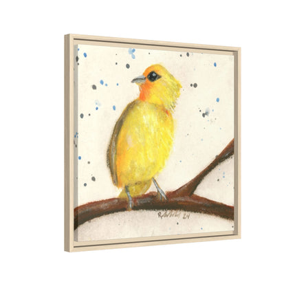 Yellow Canary Bird Framed Wall Art