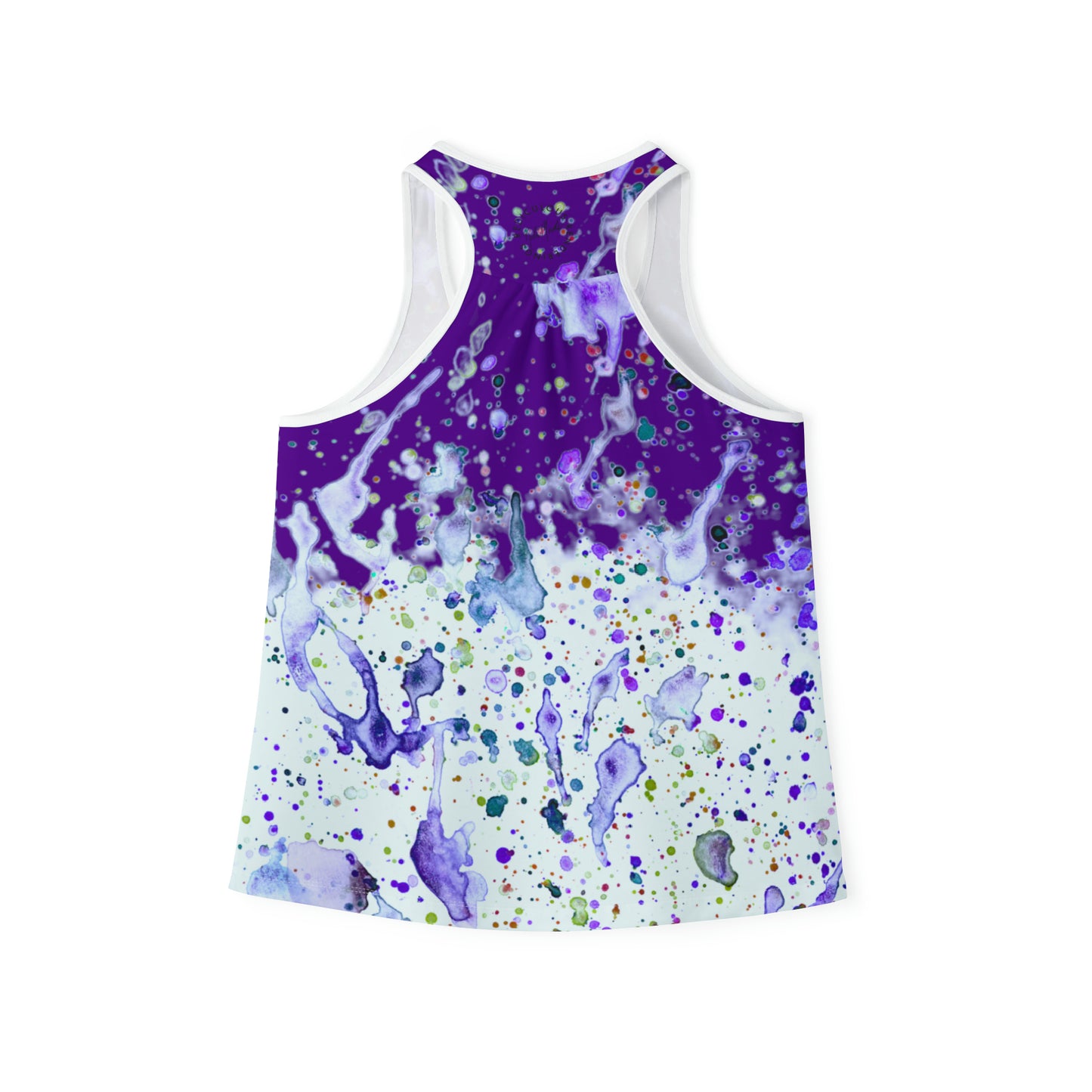 Purple Color Splash Women's Tank Top (AOP)
