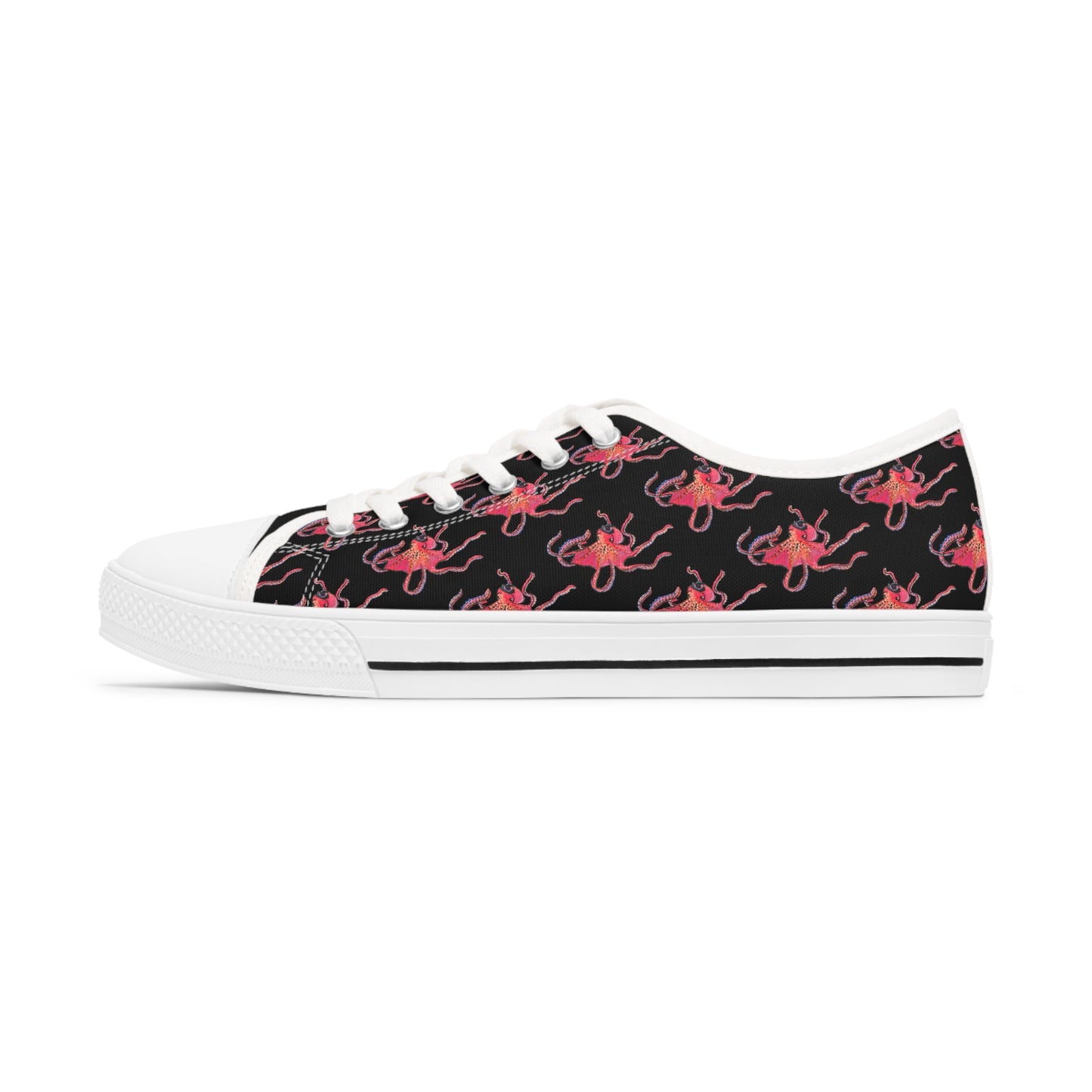 Unisex Red Octopus Classic Low Top Sneakers